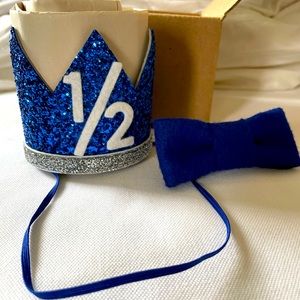 Half Birthday Crown & Bow Tie